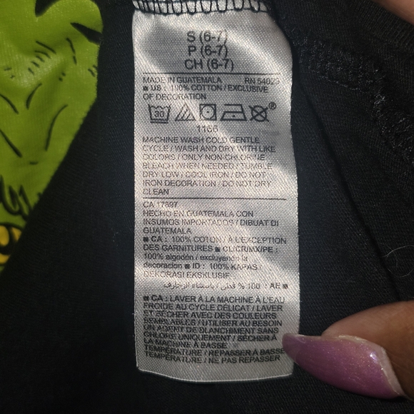 Grinch Black Kids Shirt - Picture 4 of 4